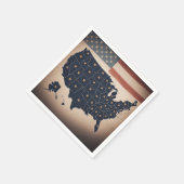 Serviette En Papier Carte des USA (Coin)