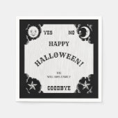 Serviette En Papier Carte d'esprit Halloween Papier Napkin (Devant)