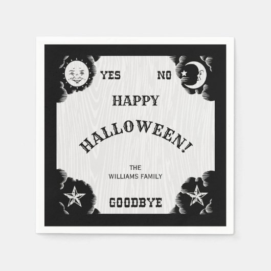 Serviette En Papier Carte d'esprit Halloween Papier Napkin (Devant)