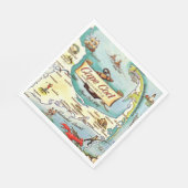 Serviette En Papier Carte du Cap Cod MA (Coin)