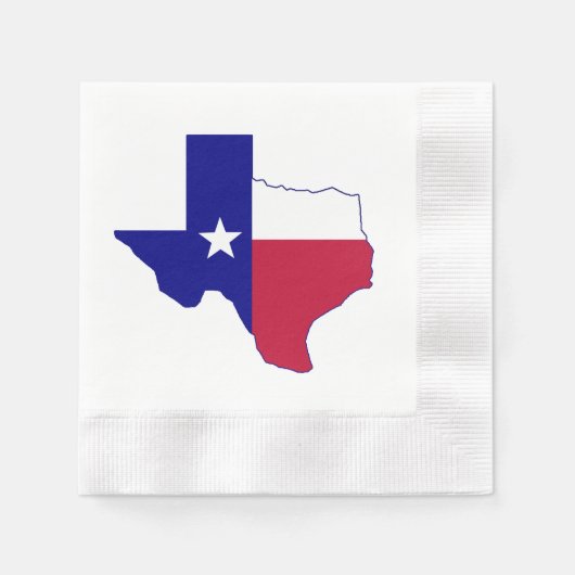 Serviette En Papier Carte du drapeau du Texas (Devant)
