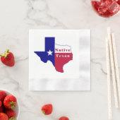 Serviette En Papier Carte du drapeau texan natif (En situation)
