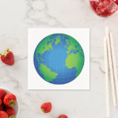 Serviette En Papier Carte du monde (En situation)
