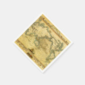 Serviette En Papier Carte du monde antique (Coin)