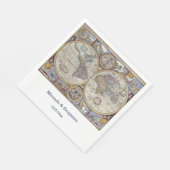 Serviette En Papier Carte du monde antique n°3 (Coin)