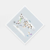 Serviette En Papier Carte du monde pour enfants Animaux (Coin)