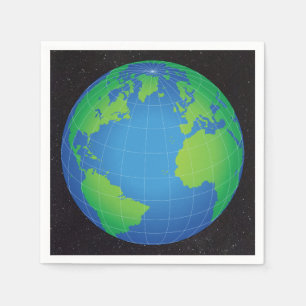 Serviette En Papier Carte du monde Starry Sky