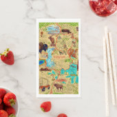 Serviette En Papier Carte du Parc National de Yellowstone (En situation)