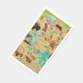 Serviette En Papier Carte du Parc National de Yellowstone (Coin)