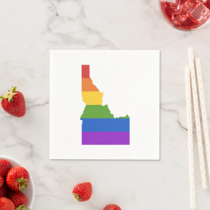 Serviette En Papier Carte gay des États-Unis  État de l'Idaho