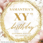 Serviette En Papier Carte Gold Script Flush 80 Anniversaire