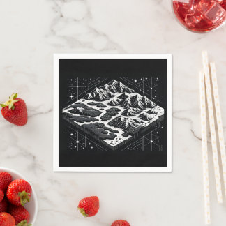 Serviette En Papier Carte Magic Mountain