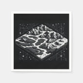 Serviette En Papier Carte Magic Mountain (Devant)