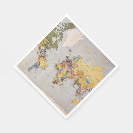 Serviette En Papier carte mondiale (Coin)