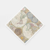SERVIETTE EN PAPIER CARTE MONDIALE VINTAGE (Coin)