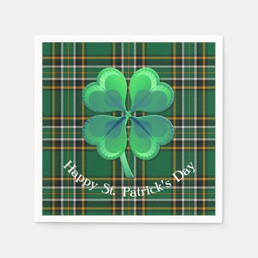 Serviette En Papier Carte nationale irlandaise avec papier Shamrock Na (Devant)