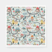 Serviette En Papier Carte Papier Napkins (Devant)