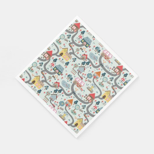 Serviette En Papier Carte Papier Napkins (Coin)