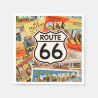 Carte postale colorée de la route 66