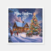 Serviette En Papier Carte postale de Noël - Festive Holiday (Devant)