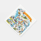 Serviette En Papier Carte postale du Michigan (Coin)