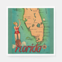 Carte postale rétro de Floride