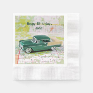 Serviette En Papier Carte routière 1955