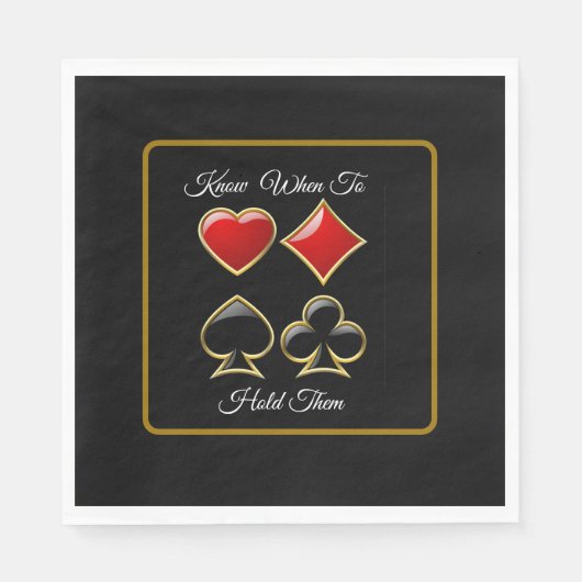 Serviette En Papier Carte Shark Poker Party (Devant)