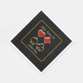 Serviette En Papier Carte Shark Poker Party (Coin)