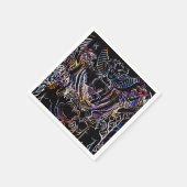 Serviette En Papier Carte Tarot Lovers Noir (Coin)