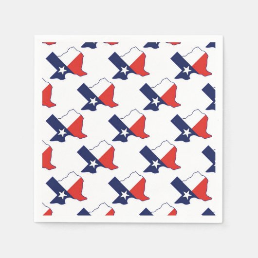 SERVIETTE EN PAPIER CARTE TEXAS (Devant)