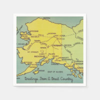 Carte vintage de l'Alaska - Détroit de Bering, Nom