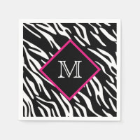Carte Zebra Print Monogram