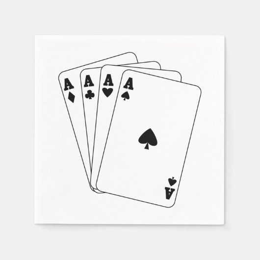 Serviette En Papier Cartes As (Devant)