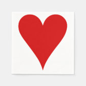 Serviette En Papier Cartes de Jeu de Coeur Forme Saint-Valentin (Devant)