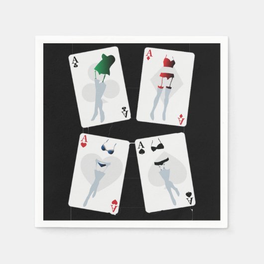 Serviette En Papier Cartes de jeu sophistiquées Papier (Devant)