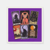 Serviette En Papier Cartes de Tarot de Chat—Empress d'Halloween. Hermi (Devant)