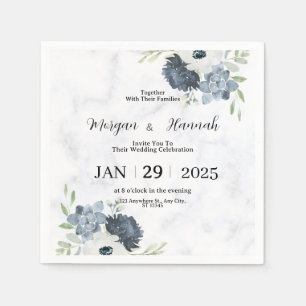 Serviette En Papier Cartes d'invitation de mariage modifiables