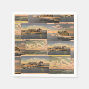 Serviette En Papier Cartes postales vintages "Kelley's Island" Papier 