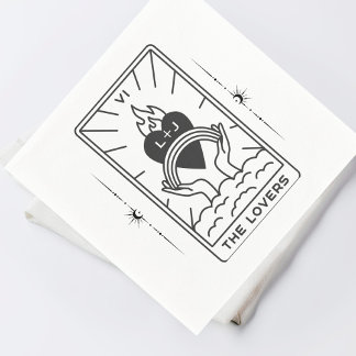 Serviette En Papier Cartes Tarot | Fête de Mariage | Mariage | Tarot N