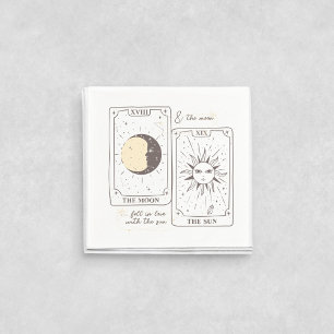 Serviette En Papier Cartes Tarot   FÊTE DES MARIÉES   MARIAGE   Neutre