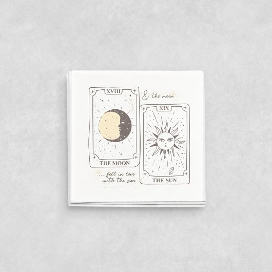 Serviette En Papier Cartes Tarot | FÊTE DES MARIÉES | MARIAGE | Neutre