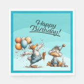 Serviette En Papier Cartographie de canard Plaques papier d'anniversai (Devant)