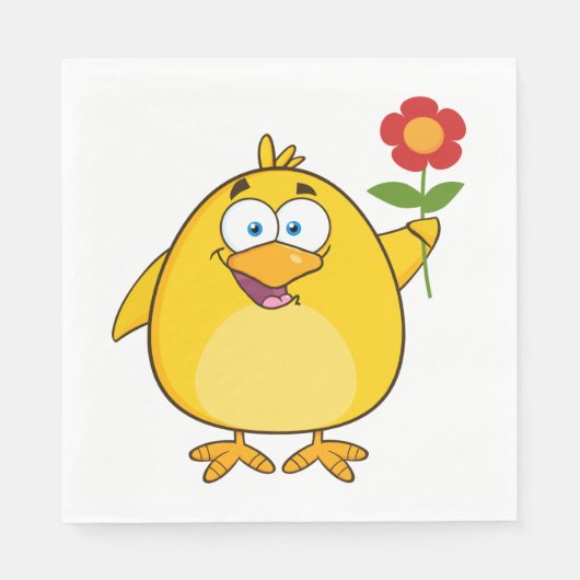 Serviette En Papier Cartographie Poussette Et Fleur (Devant)