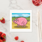 Serviette En Papier Cartographier Le Cochon Sur Une Serviette En Papie (En situation)
