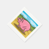 Serviette En Papier Cartographier Le Cochon Sur Une Serviette En Papie (Coin)