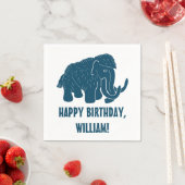 Serviette En Papier Carton bleu laine Mammoth Personnalisé (En situation)