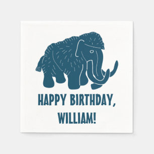 Serviette En Papier Carton bleu laine Mammoth Personnalisé