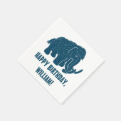 Serviette En Papier Carton bleu laine Mammoth Personnalisé (Coin)