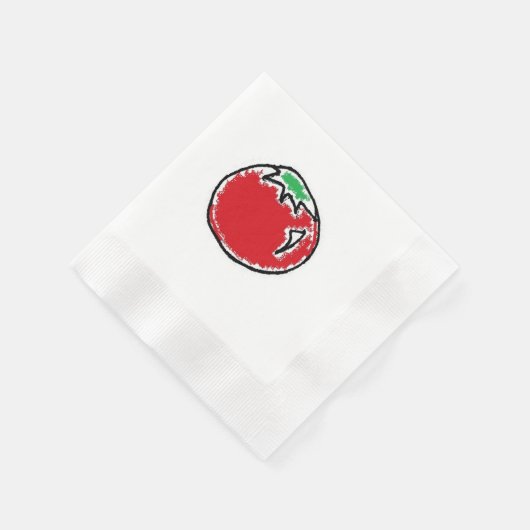 Serviette En Papier Carton de tomate cerise (Coin)